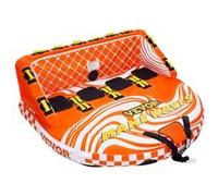 VEVOR Bouée Tractée Gonflable Pour Bateau 1 à 4 Passagers Avec Housse Entièrement En Nylon Blanc et orange