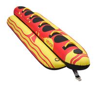 VEVOR Bouée Tractée Gonflable pour Bateau, Bouée Tractable 5 Passagers 385 kg, Engin Tracté pour Tubing Jeux Aquatiques, avec Housse Intégrale en Nylon, Poignées Rembourrées et Soupape de Sécurité