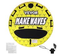 VEVOR Bouée tractée gonflable pour bateau, tube remorquable pour 1 à 3 passagers, 231 kg, tube rond de 1600 mm pour bateaux à tirer, housse en nylon, poignées en EVA et soupape de sécurité de vitesse