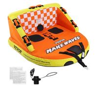 VEVOR Bouée tractée Gonflable pour Bateau, Tube remorquable pour 1 à 3 passagers, Housse en Nylon, poignées en EVA et soupape de sécurité de Vitesse