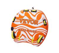 VEVOR Bouée Tractée Gonflable pour Tubing Bateaux, Bouée de Jeux Aquatiques pour 1-2 Passagers, Capacité de Charge de 154 kg, avec Ailerons, Housse en Nylon à Double Couture et Poignées Rembourrées