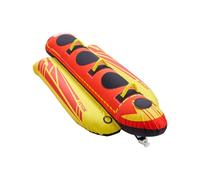 VEVOR Bouée Tractée Gonflable pour Tubing Bateaux Forme Hot Dog, Bouée de Jeux Aquatiques pour 1-3 Passagers, Capacité de Charge de 231 kg, avec Housse Entièrement en Nylon, Poignées Rembourrées