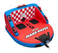 VEVOR Bouée Tractée Gonflable pour Tubing, Bouée Tractable 2 Passagers Capacité 154 kg, Engin Tracté pour Bateaux Jeux Aquatiques, avec Housse Intégrale en Nylon, 2 Points de Remorquage et Poignées