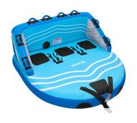 VEVOR Bouée Tractée Gonflable pour Tubing, Bouée Tractable 3 Passagers Capacité 231 kg, Engin Tracté pour Bateaux Jeux Aquatiques, avec Housse Intégrale en Nylon, 2 Points de Remorquage et Poignées