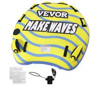 VEVOR Bouée tractée Gonflable pour Bateau, 1 à 3 passagers, Tube remorquable avec ailerons de Pare-Chocs, 231 kg, pour Sport Nautique, Housse en Nylon, poignées en EVA, soupape de sécurité de Vitesse