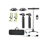 VEVOR Bouteille de plongée Portable avec Pompe, 0,5 L x 2, Bouteille d'oxygène, Respiration 5-10 Minutes, Profondeur de plongée de 30 m, réservoir d'air Rechargeable pour l'exploration sous-Marine