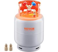 VEVOR Bouteille de Récupération de Réfrigérant 22,7 kg, Cylindre de Fluide Frigorigène Réutilisable 400 PSI, avec Vanne en Y pour Liquide/Vapeur, pour Stockage de Gaz Réfrigérant pour R22/R134A/R410A