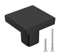 VEVOR Bouton de Meuble, Lot de 10, Poignée de Placard, 3 cm, Alliage de Zinc, Forme Carré, avec Vis, Bouton pour Tiroirs, Portes, Commodes, Armoires, de Salle de Bain, Cuisine, Chambre à Coucher, Noir