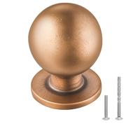 VEVOR Bouton de Meuble, Lot de 12, Poignée de Placard, 2,5 cm, Alliage de Zinc, Forme Ronde, avec Vis, Bouton pour Tiroirs, Portes, Commodes, Armoires, Salle de Bain, Cuisine, Couleur Laiton Antique