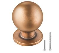 VEVOR Bouton de Meuble, Lot de 12, Poignée de Placard, 2,5 cm, Alliage de Zinc, Forme Ronde, avec Vis, Bouton pour Tiroirs, Portes, Commodes, Armoires, Salle de Bain, Cuisine, Couleur Laiton Antique