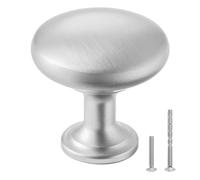 VEVOR Bouton de Meuble, Lot de 25, Poignée de Placard, 2,8 cm, en Alliage de Zinc, Forme Champignon, avec Vis, Bouton pour Tiroirs, Portes, Commodes, Armoires, Salle de Bain, Cuisine, Couleur Nickel
