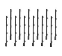VEVOR Bras d'Extension de Fil de Fer Barbelé, Lot de 12, Rallonges de Poteaux de Clôture, 81,5 cm, Extension de Hauteur de Clôtures en Acier Robuste, Montage Stable, pour Empêcher Animaux de Sauter