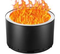 VEVOR Brasero à bois sans fumée en acier inoxydable 710x450 mm bac à cendres