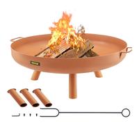 VEVOR Braséro Extérieur de Jardin Diamètre du Bol de 77 cm Bol de Feu Extérieur Acier au Carbone Durable Braséro Barbecue Bâton de Bois de Chauffage Fourni pour Profiter de Rassemblements Chaleureux