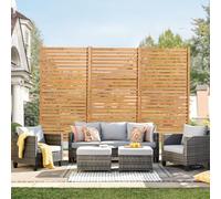 VEVOR Brise-Vue en Bois, 91x186 cm, Panneau Intimité Autoportant avec Support, Écran de Confidentialité Décoratif, Paravent Séparateur Extérieur Durable pour Patio, Balcon, Terrasse, Pelouse, Jardin