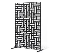 VEVOR Brise-vue Métal Panneau Intimité Extérieur Autoportant 120x193 cm Noir