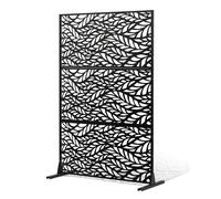 VEVOR Brise-vue Métal Panneau Intimité Extérieur Autoportant 120x183 cm Noir