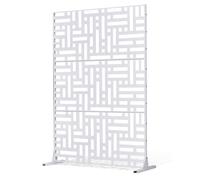 VEVOR Brise-vue Métal Panneau Intimité Extérieur Autoportant 120x193 cm Blanc