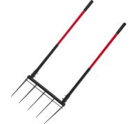 VEVOR Grelinette Fourche à Bêcher Robuste 5 Dents en Forme de U pour Jardinage