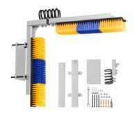 VEVOR Brosse à Gratter Bétail Bidirectionnelle, Grattoir pour Vaches, Chèvres, Chevaux, Bovins, Cochons, Toilettage et Soulager Démangeaison Dos, 43x10 cm, Installer sur Poteaux, avec Support Fixation