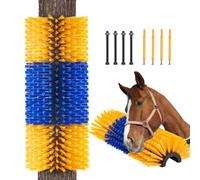 VEVOR Brosse à Gratter pour Bétail Cheval Anti-démangeaisons 43,5 x 19 cm avec 2 Vis, Griffoir pour Soulager Démangeaisons du Dos, Nettoyage, Toilettage, de Chevaux, de Cochons, de Bovins, de Moutons