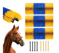 VEVOR Brosse à Gratter pour Bétail Cheval Anti-démangeaisons 43,5 x 19 cm Lot de 3 avec 6 Vis, Griffoir pour Soulager Démangeaisons du Dos, Nettoyage, Toilettage, de Chevaux, de Cochons, de Bovins