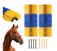 VEVOR Brosse à Gratter pour Bétail Cheval Anti-démangeaisons 51 x 19 cm, Lot de 2, avec 4 Vis, Griffoir pour Soulager Démangeaisons du Dos, Nettoyage, Toilettage, de Chevaux, de Cochons, de Bovins