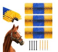 VEVOR Brosse à Gratter pour Bétail Cheval Anti-démangeaisons 51 x 19 cm, Lot de 3, avec 6 Vis, Griffoir pour Soulager Démangeaisons du Dos, Nettoyage, Toilettage, de Chevaux, de Cochons, de Bovins