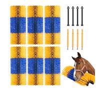 VEVOR Brosse à Gratter pour Bétail Cheval Anti-démangeaisons 51 x 19 cm Lot de 6 avec 12 Vis, Griffoir pour Soulager Démangeaisons du Dos, Nettoyage, Toilettage, de Chevaux, de Cochons, de Bovins