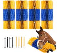 VEVOR Brosse à gratter, set de 4 brosses pour chevaux avec 8 vis, 51x19x10cm planche à gratter pour vaches, pour soulager les démangeaisons & pour le nettoyage, soin du pelage, brosse à récurer, bross