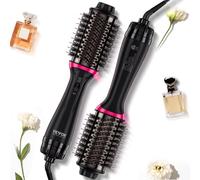 VEVOR Brosse Soufflante Sèche-cheveux Ionique 4 en 1 Volumateur de Style Revêtement Titane Électrolytique et Céramique 65 mm, Brosse de Coiffage à Air Chaud 3 Températures pour Lisser, Sécher, Boucler