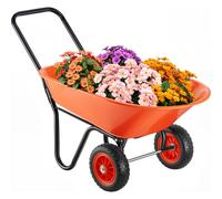 VEVOR Brouette à 2 Roues 25,4 cm Chariot de Jardin Capacité de Charge 180 kg