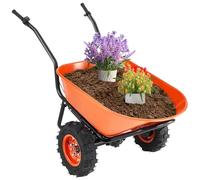 VEVOR Brouette Électrique 2 Roues Chariot de Jardin Motorisé 500 W, Poignée Métal, Roue Large 40 cm, 260 kg, Chariot Utilitaire Chargement Facile pour Ferme, Pelouse, Extérieur, Jardinage, Entrepôt