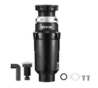 VEVOR Broyeur à Déchets d'Évier de Cuisine, 1/2 CV, Système Broyage Déchets Alimentaires, Montage EZ, 3820 tr/min, avec Cordon d'Alimentation, Protection contre Éclaboussures pour Maison, Cuisine