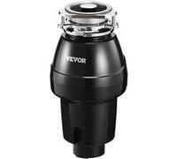 VEVOR Broyeur à Déchets d'Évier de Cuisine 1/2CV 3820tr/min Avec Cordon d'Alimentation Noir