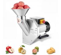 VEVOR Broyeur à Fruits Électrique 550 W, Moulin à Pommes de Table Capacité 60 kg/h, pour Cidre Maison Poires Ananas Goyaves Pommes Entières jusqu'à 70 mm de Diamètre, Concasseur à Fruits en Inox 304