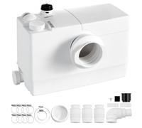 VEVOR Broyeur WC 800 W 200 L/min Levage 10 m Pompe de Relevage Eaux Usées, pour Toilettes, Évier de Cuisine, Sous-sol, Salle de Douche, Lavabo, Buanderie, Évacuation Quotidienne Simultanée, 4 Entrées