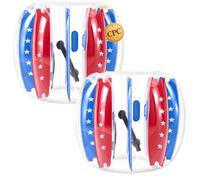 VEVOR Bulle Bubble Foot Gonflable 1,2 m 2PCs, Bumper Ball en PVC Épais, Costume de Bubble Foot pour Activités de Plein Air, Transparente Bleue Rouge, Bulle Humaine Pare-chocs Sumo, avec Poignées