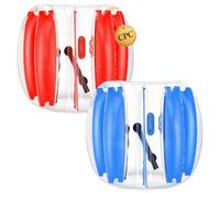 VEVOR Bulle Bubble Foot Gonflable 1,2 m Lot de 2, Bumper Ball Transparente, Costume de Bubble Foot pour Activités de Plein Air, PVC Épais, Bulle Humaine Pare-chocs de Sumo, Bleu Rouge, avec Poignées