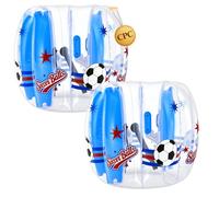 VEVOR Bulle Bubble Foot Gonflable 2PCs 1,2 m, Bumper Ball Transparente Ados, Costume de Bubble Foot pour Activités de Plein Air Fêtes Jardin, PVC Épais, Bulle Humaine Pare-chocs de Sumo, Avec Poignées
