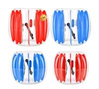 VEVOR Bulle Bubble Foot Gonflable 4PCs, 0,95 m et 1,2 m, Bleu et Rouge, Costume de Bubble Foot pour Activités de Plein Air, PVC Épais, Bumper Ball Transparente, Bulle Humaine Pare-chocs de Sumo