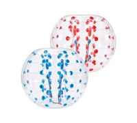 VEVOR Bulle Gonflable de 1,5 m 2PCs Pois Bleu et Rouge, Balle Pare Chocs à Bulles en PVC pour Hamster Humain 0,8 mm d'Épaisseur pour Adolescents et Adultes Jeux d'Équipe en Plein Air Jouets Pare-chocs