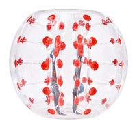 VEVOR Bulle Gonflable de 1,2 m Pois Rouge pour Adolescents et Adultes Balle Pare Chocs à Bulles en PVC pour Hamster Humain 0,8 mm d'Épaisseur pour Jeux d'Équipe en Plein Air Jouets Pare-chocs Jardin