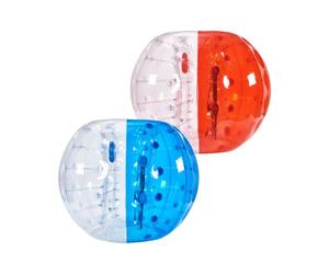 VEVOR Bulle Gonflable de 1,5 m 2PCs Bleu et Rouge, Balle Pare Chocs à Bulles en PVC pour Hamster Humain 0,8 mm d'Épaisseur pour Adolescents et Adultes Jeux d'Équipe en Plein Air Jouets Pare-chocs