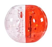 VEVOR Bulle Gonflable de 1,5 m de Diamètre, Balle Pare Chocs à Bulles en PVC pour Hamster Humain 0,8 mm d'Épaisseur pour Adolescents et Adultes Jeux en Plein Air Jouets Pare-chocs Rouge et Transparent