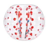 VEVOR Bulle Gonflable de 1,5 m Motif Pois Rouge, Balle Pare Chocs à Bulles en PVC pour Hamster Humain 0,8 mm d'Épaisseur pour Adolescents et Adultes Jeux d'Équipe en Plein Air Jouets Pare-chocs Jardin