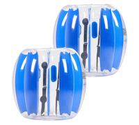 VEVOR Bulle Gonflable Géante 2PCs 0,9 m Diamètre, Balle Pare Chocs à Bulles en PVC Épais, Ballon Sumo Facile à Porter, pour Jeux d'Équipe en Plein Air, Jardin Cour Parc Aire de Jeux, Rayures Bleues