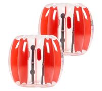 VEVOR Bulle Gonflable Géante 2PCs 0,9 m Diamètre, Balle Pare Chocs à Bulles en PVC Épais, Ballon Sumo Facile à Porter, pour Jeux d'Équipe en Plein Air, Jardin Cour Parc Aire de Jeux, Rayures Rouges