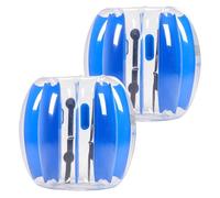 VEVOR Bulle Gonflable Géante 2PCs 0,9 m Diamètre, Balle Pare Chocs à Bulles en PVC Épais, Ballon Sumo Facile à Porter, pour Jeux d'Équipe en Plein Air, Jardin Cour Parc Aire de Jeux, Rayures Bleues
