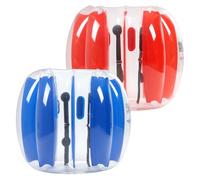 VEVOR Bulle Gonflable Géante 2PCs 1,2 m Diamètre, Balle Pare Chocs à Bulles en PVC Épais, Ballon Sumo Facile à Porter, pour Jeux d'Équipe en Plein Air, Jardin Cour Parc Aire de Jeux, Rouge et Bleu